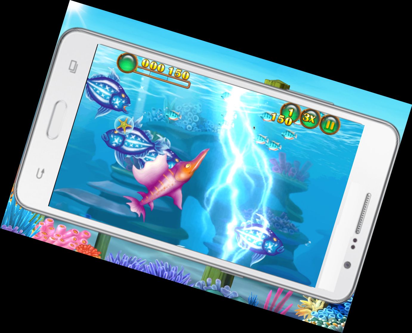 Große Fische fressen kleine F