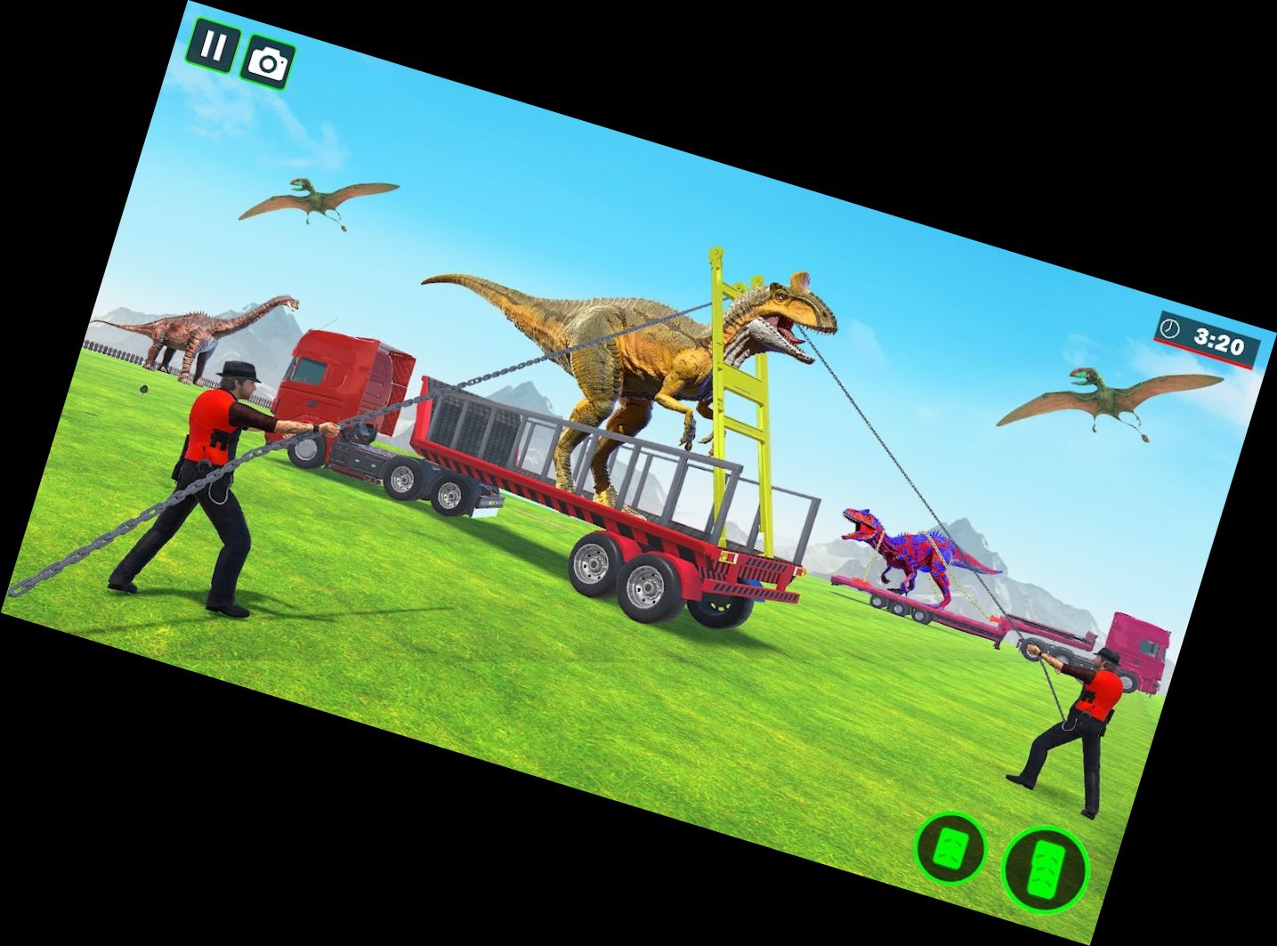 Dino Adventures - Truck Racing Games