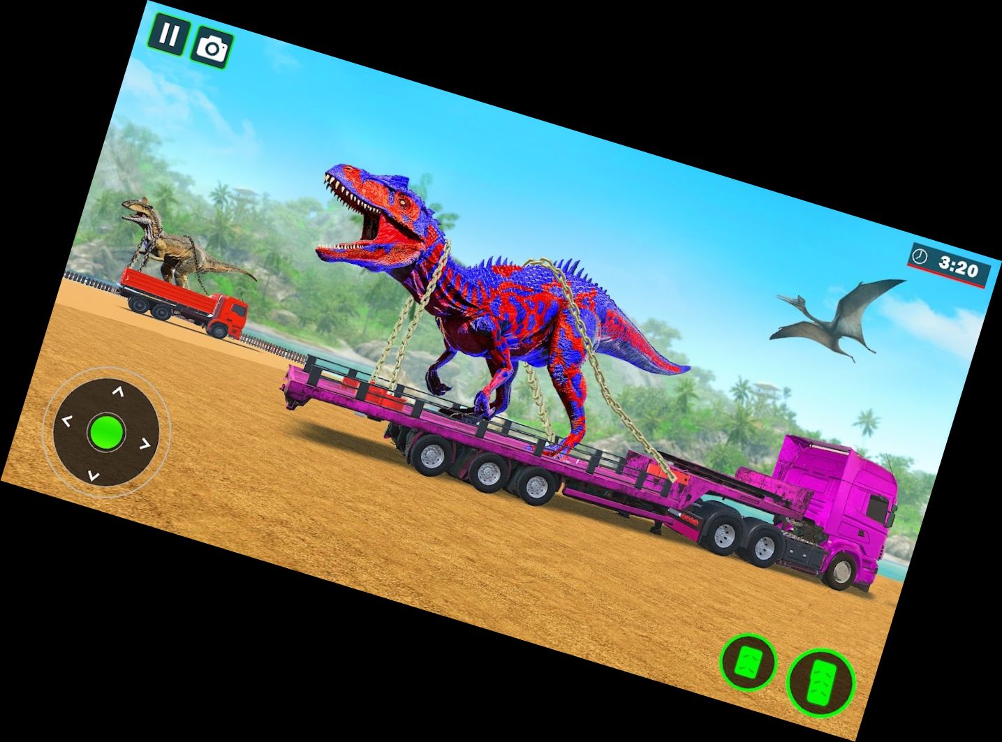 Dino Adventures - Truck Racing Games