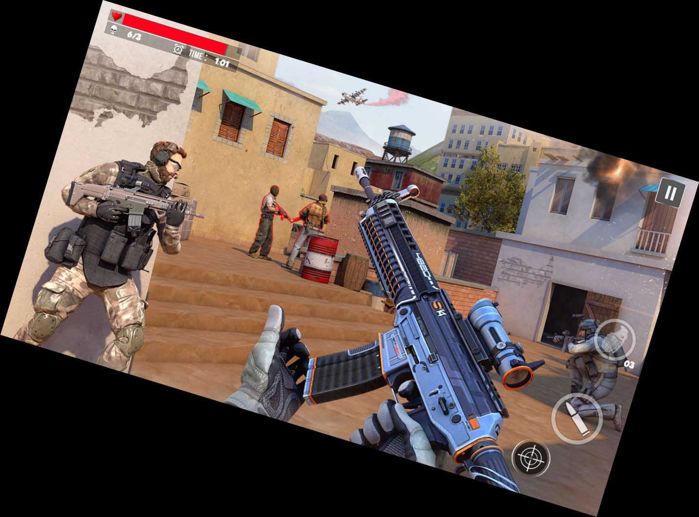 Schießspiel mit Gewehr - 3D Gew