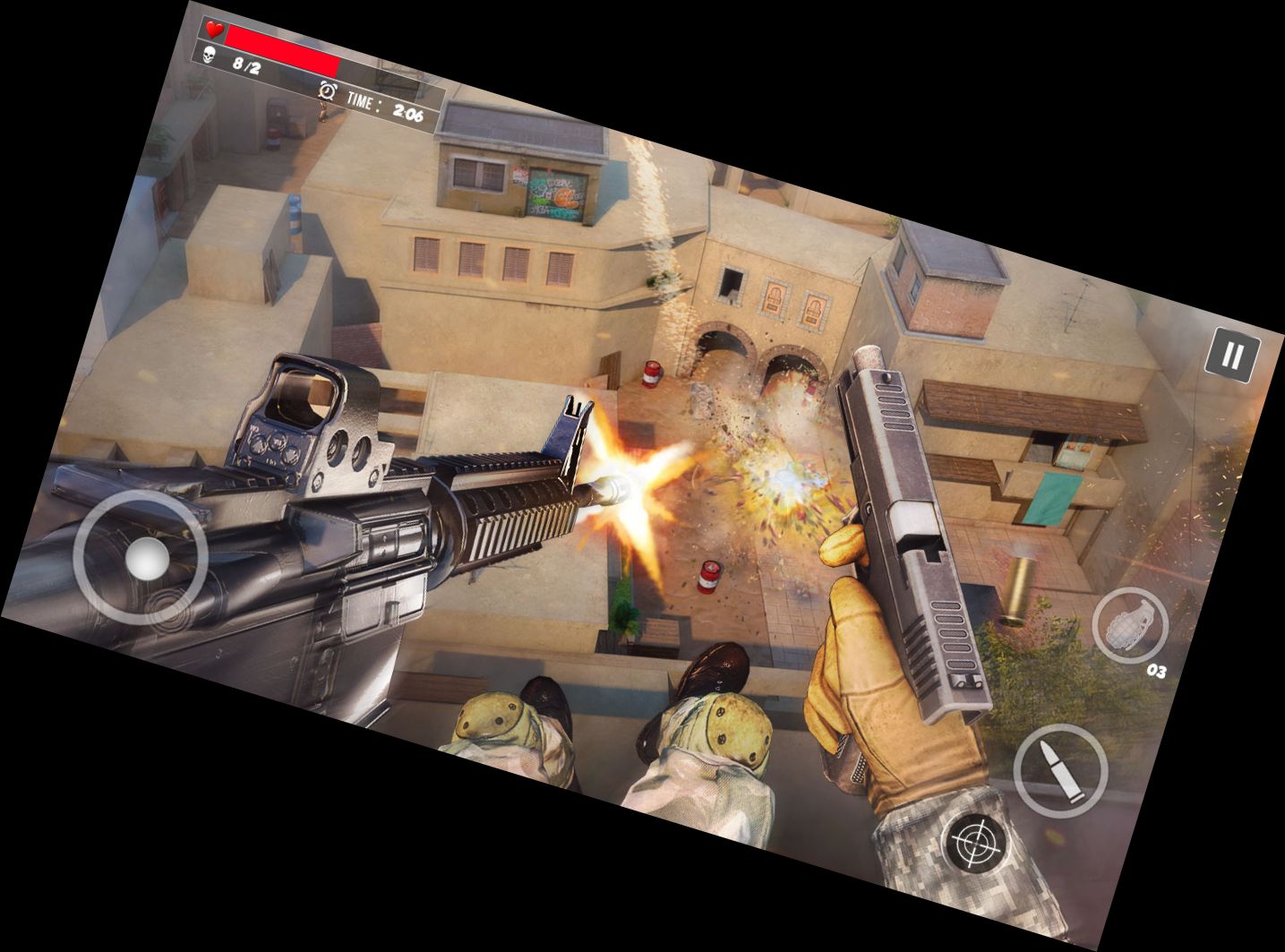 Schießspiel mit Gewehr - 3D Gew