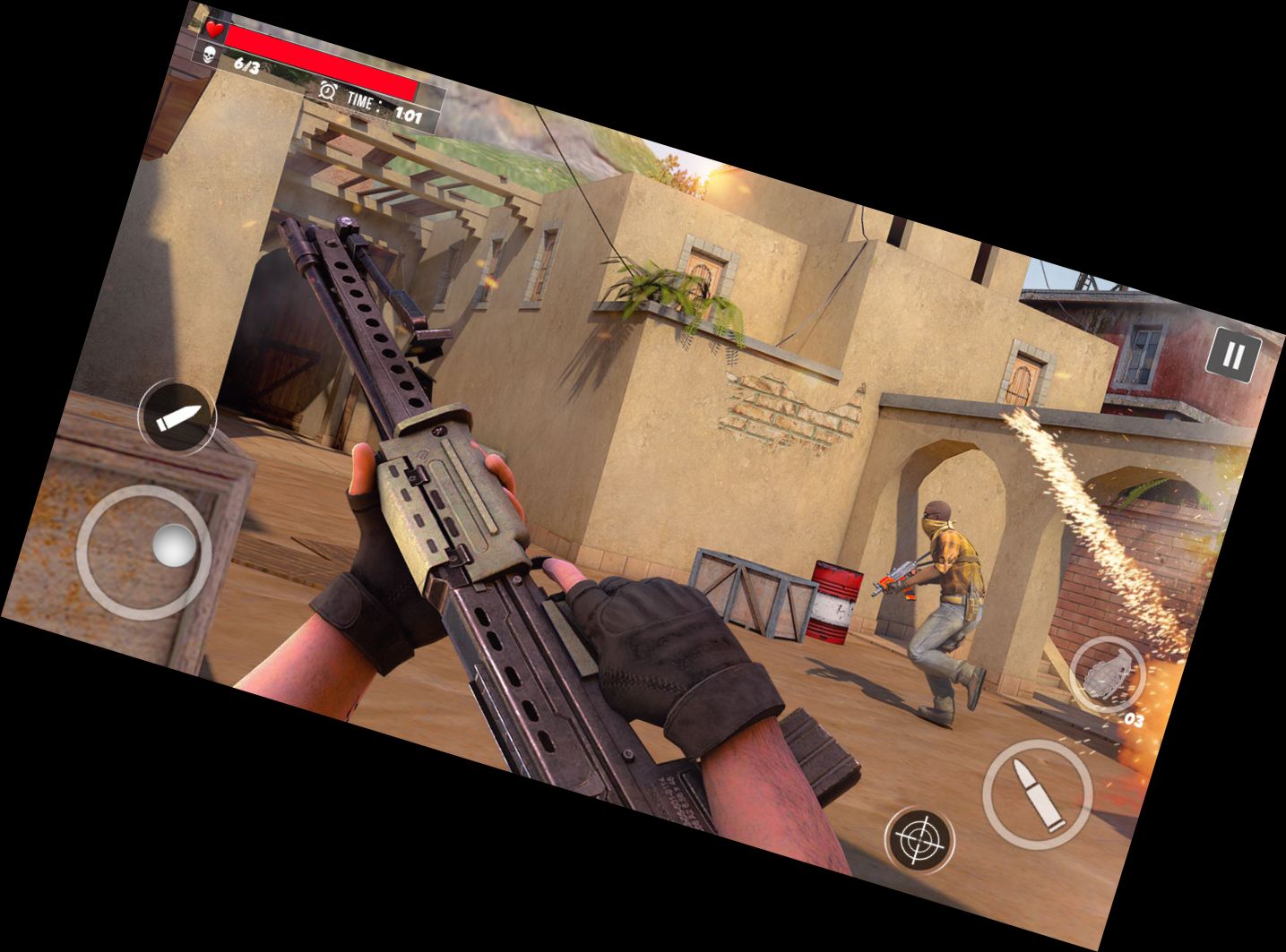 Schießspiel mit Gewehr - 3D Gew