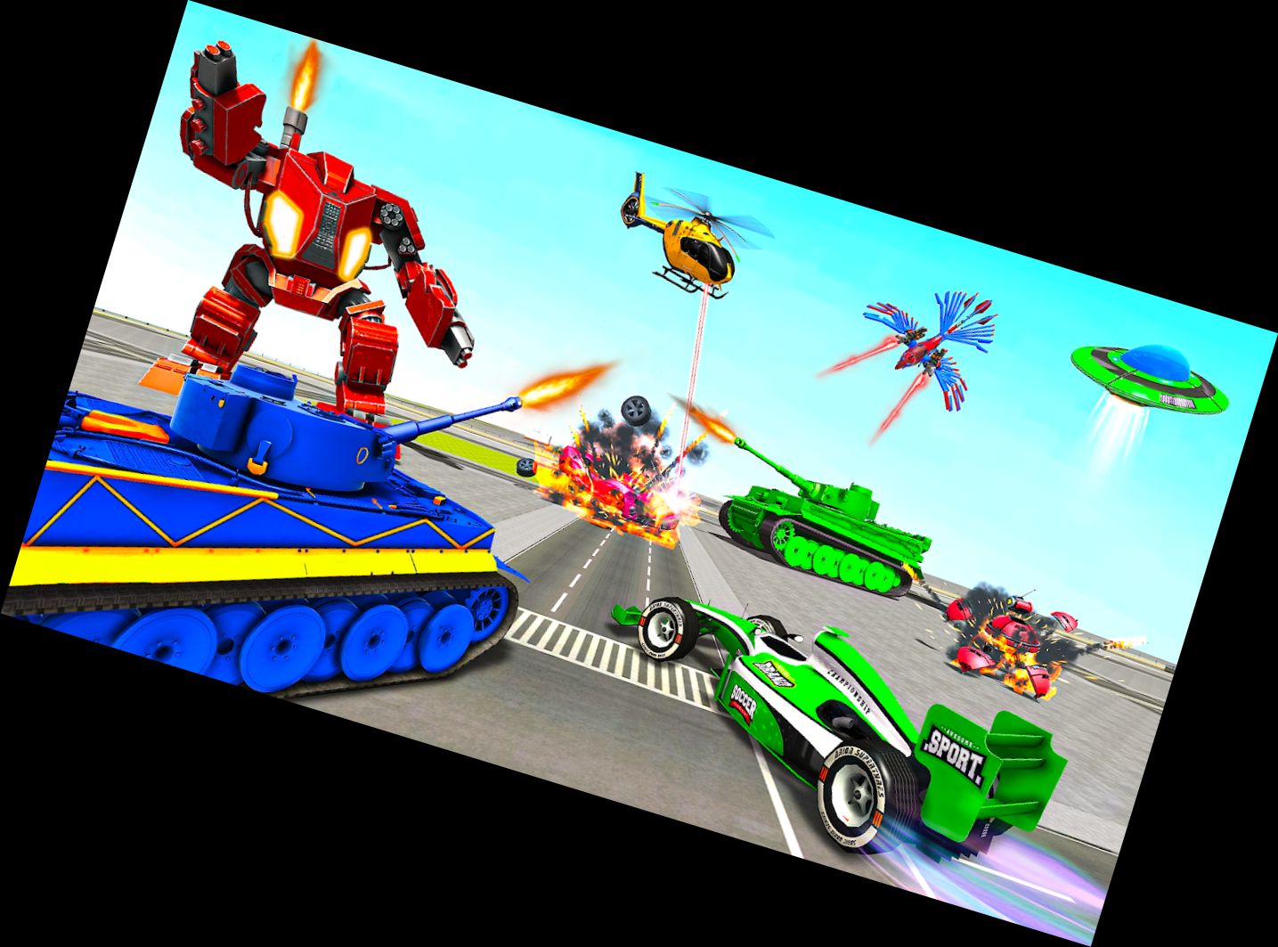 Armee Panzer Roboter Transformations Spiel