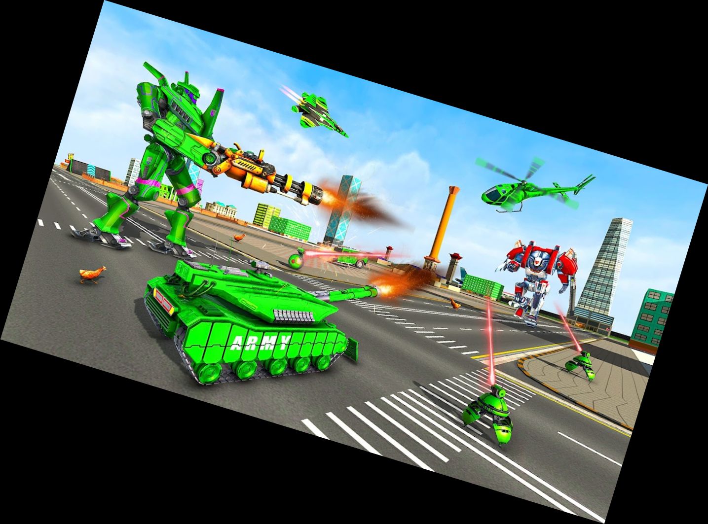 Armee Panzer Roboter Transformations Spiel