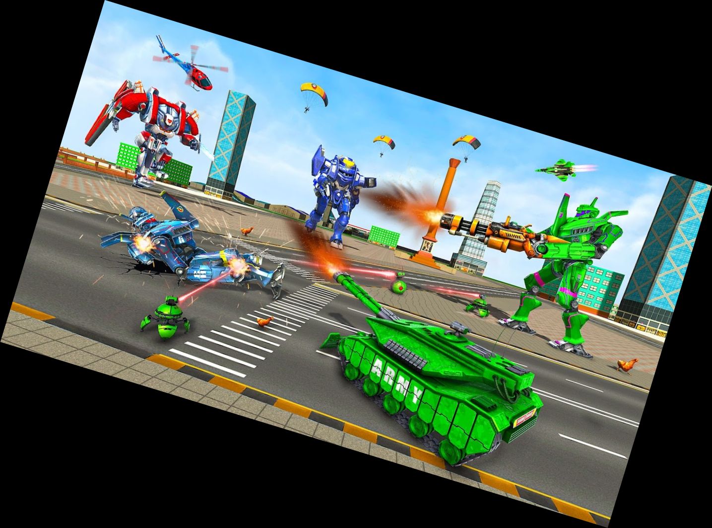 Armee Panzer Roboter Transformations Spiel