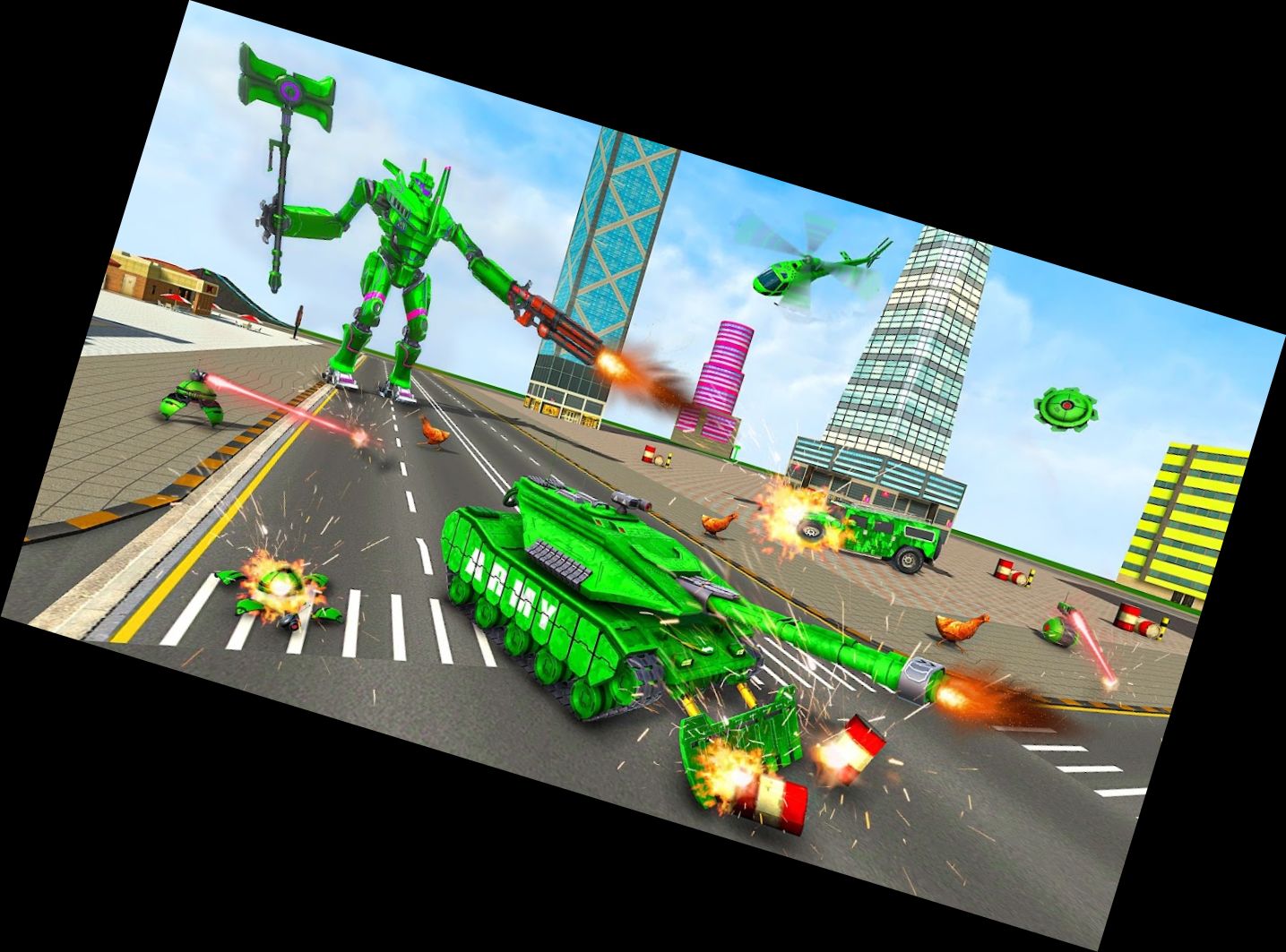 Armee Panzer Roboter Transformations Spiel