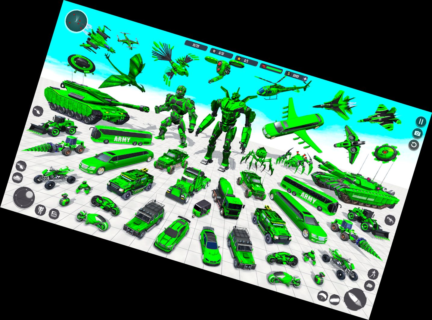 Robot Tank Army Transformation Game