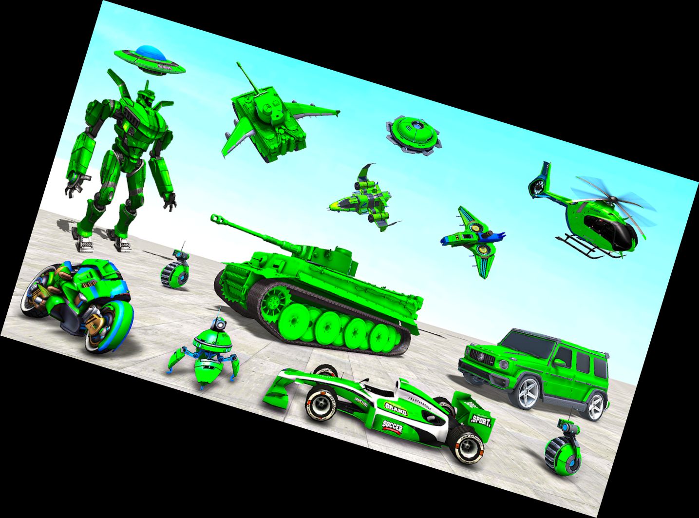 Armee Panzer Roboter Transformations Spiel