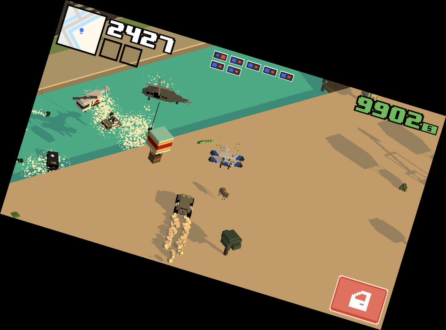 Zerstörerische Straße