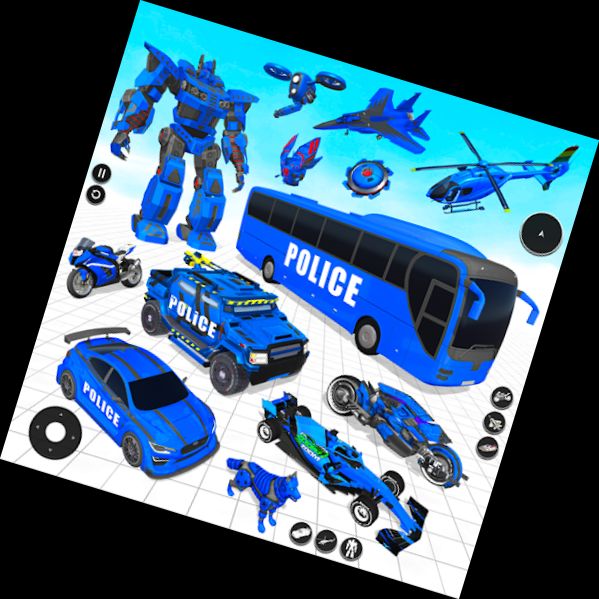 Robot Police Bus Bike Games