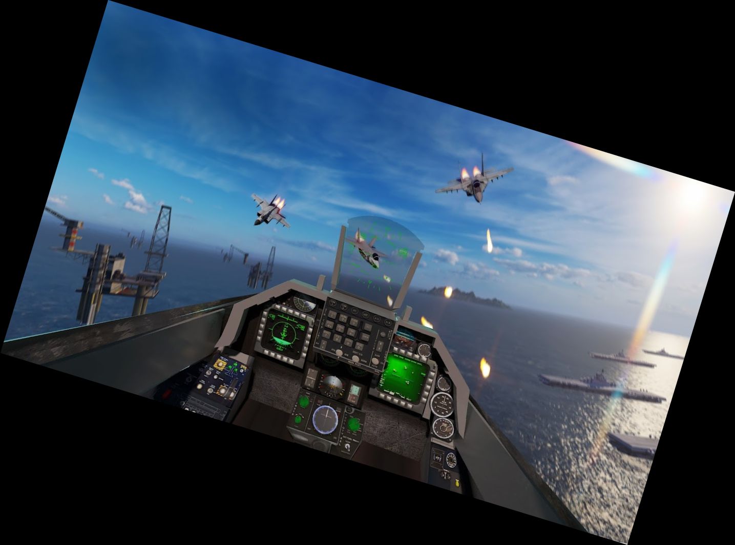 Kampfflugzeug Himmel Simulator VR