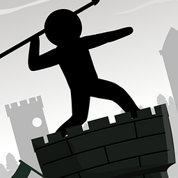 Epischer Stickman-Ritterheld
