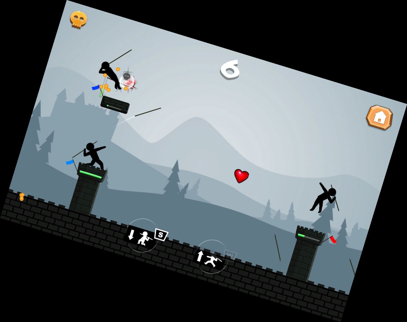 Epischer Stickman-Ritterheld