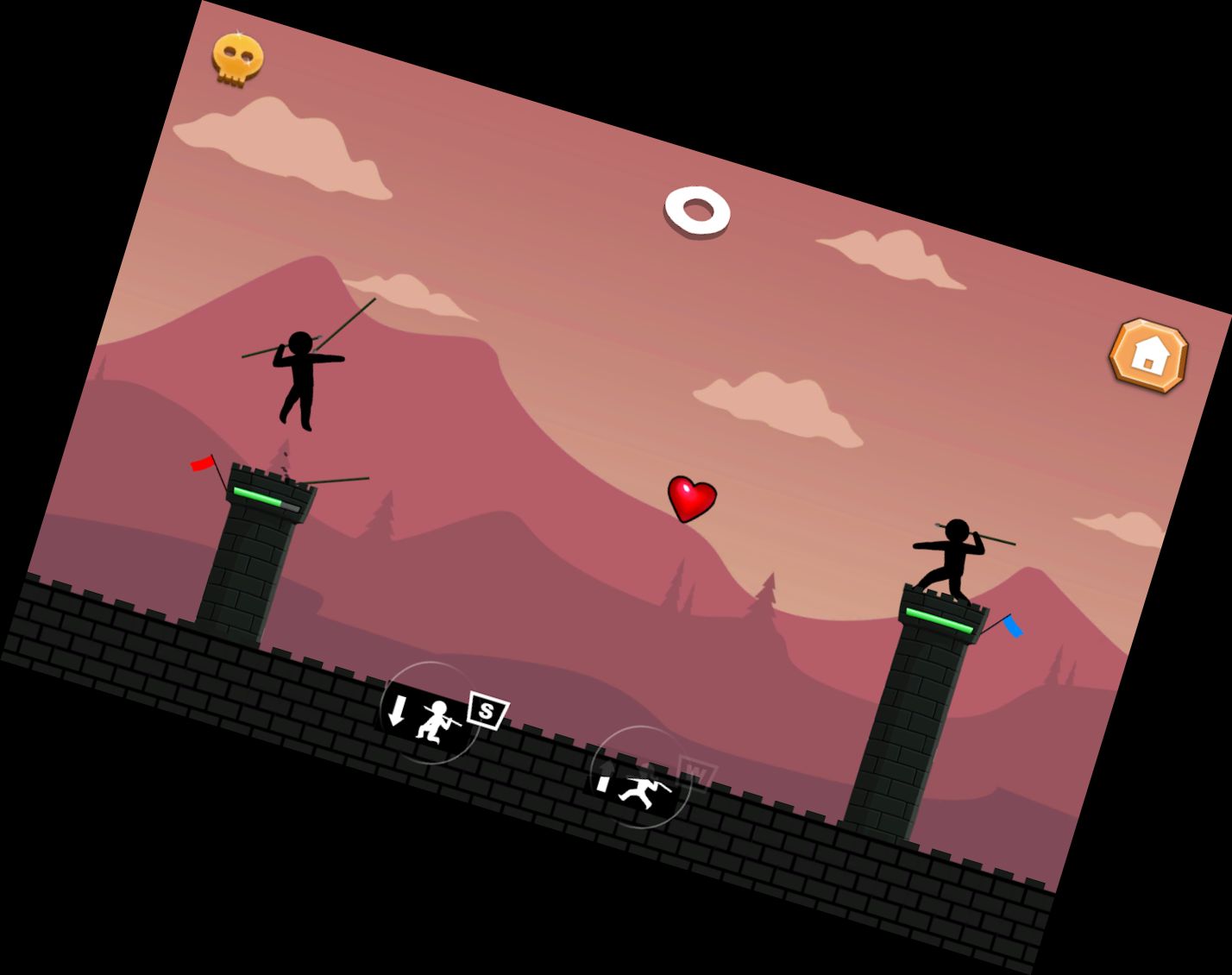 Epischer Stickman-Ritterheld