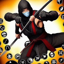 Ninja Kampf Schatten Gangster 3D