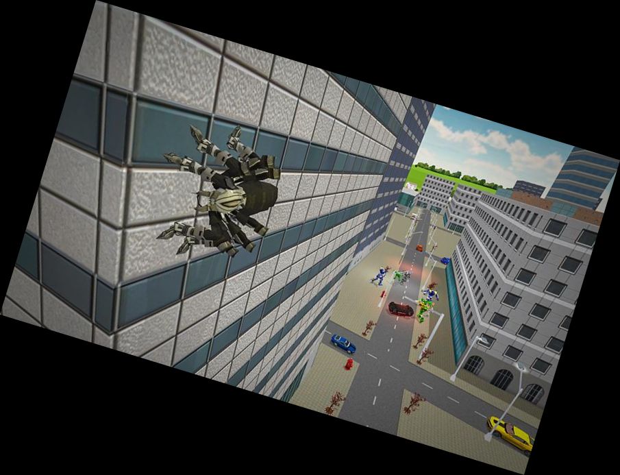 Futuristischer Spider-Roboter-Transformer