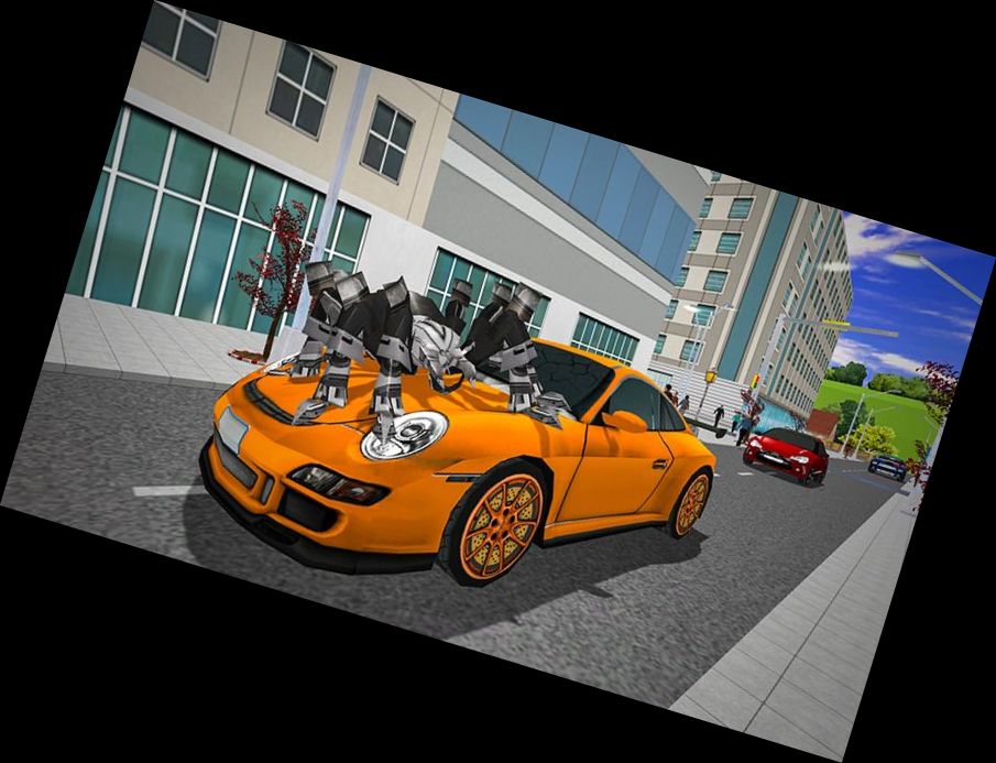 Futuristischer Spider-Roboter-Transformer