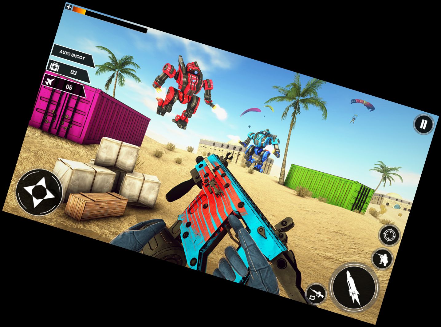 Roboter-Schieß-Legacy-Kriegsspiel