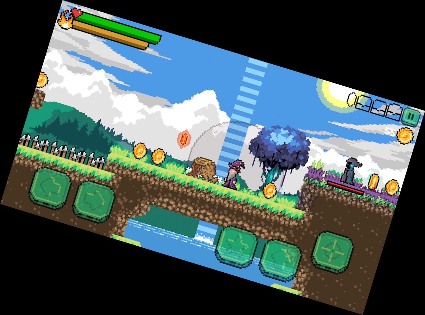 Magischer Wald: Zauberer Spiele 2D