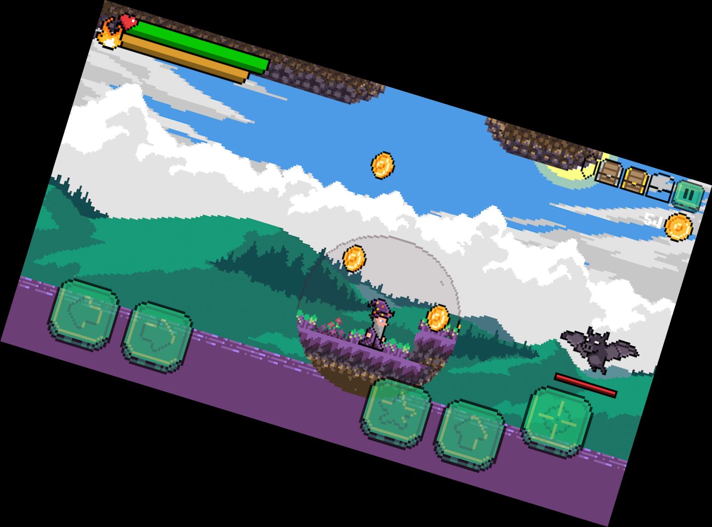 Magischer Wald: Zauberer Spiele 2D