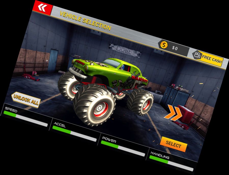 Giant Monster Truck Jump Racing 3D