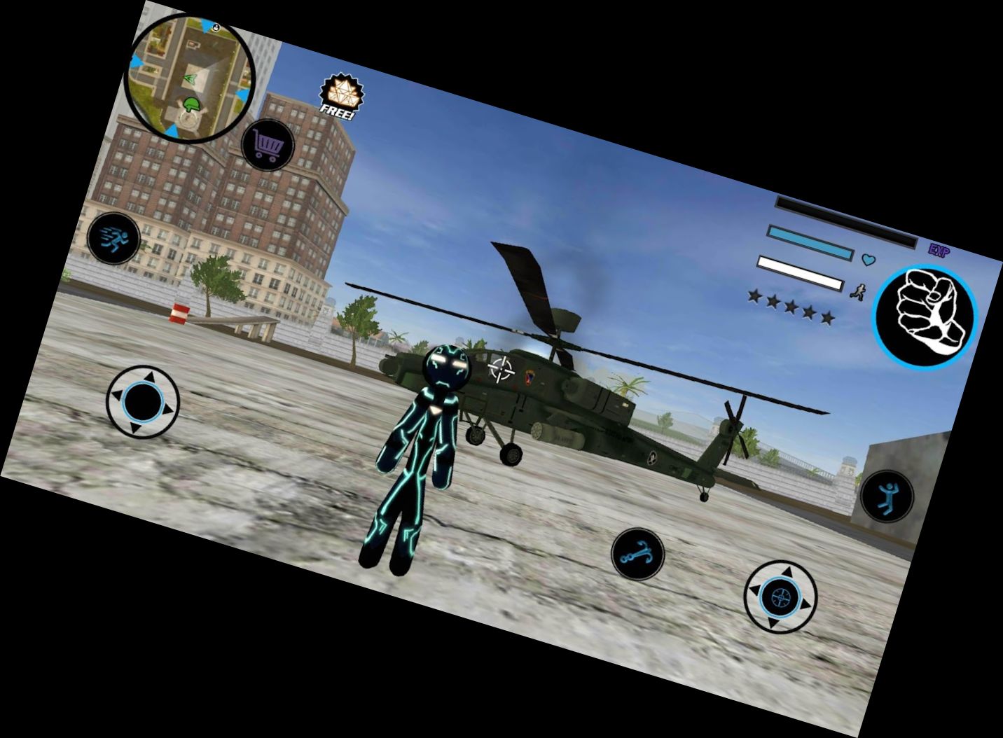 Неоновой Железный Стикмен Крут