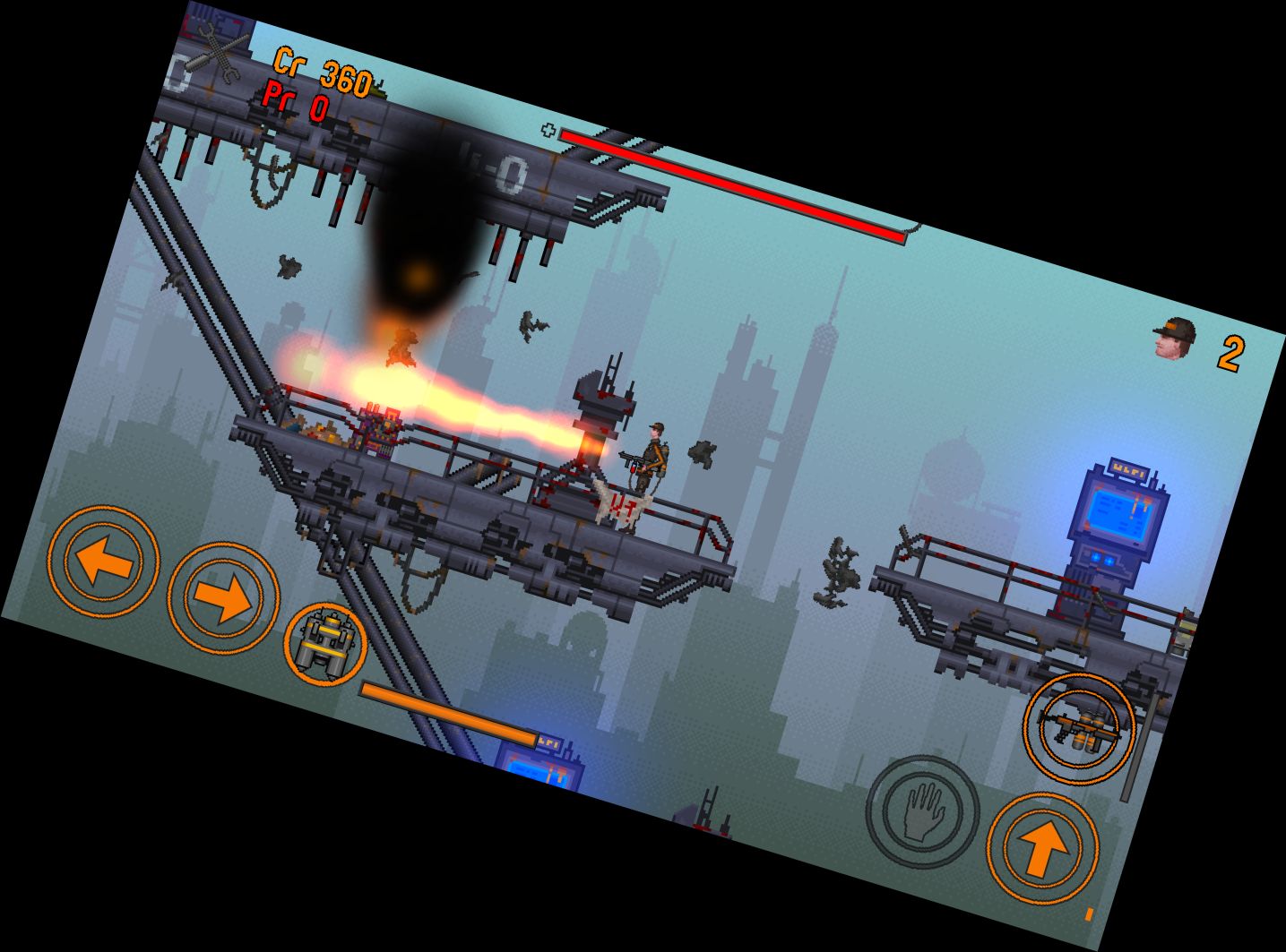 Rutschgang: 2D-Pixel-Platt