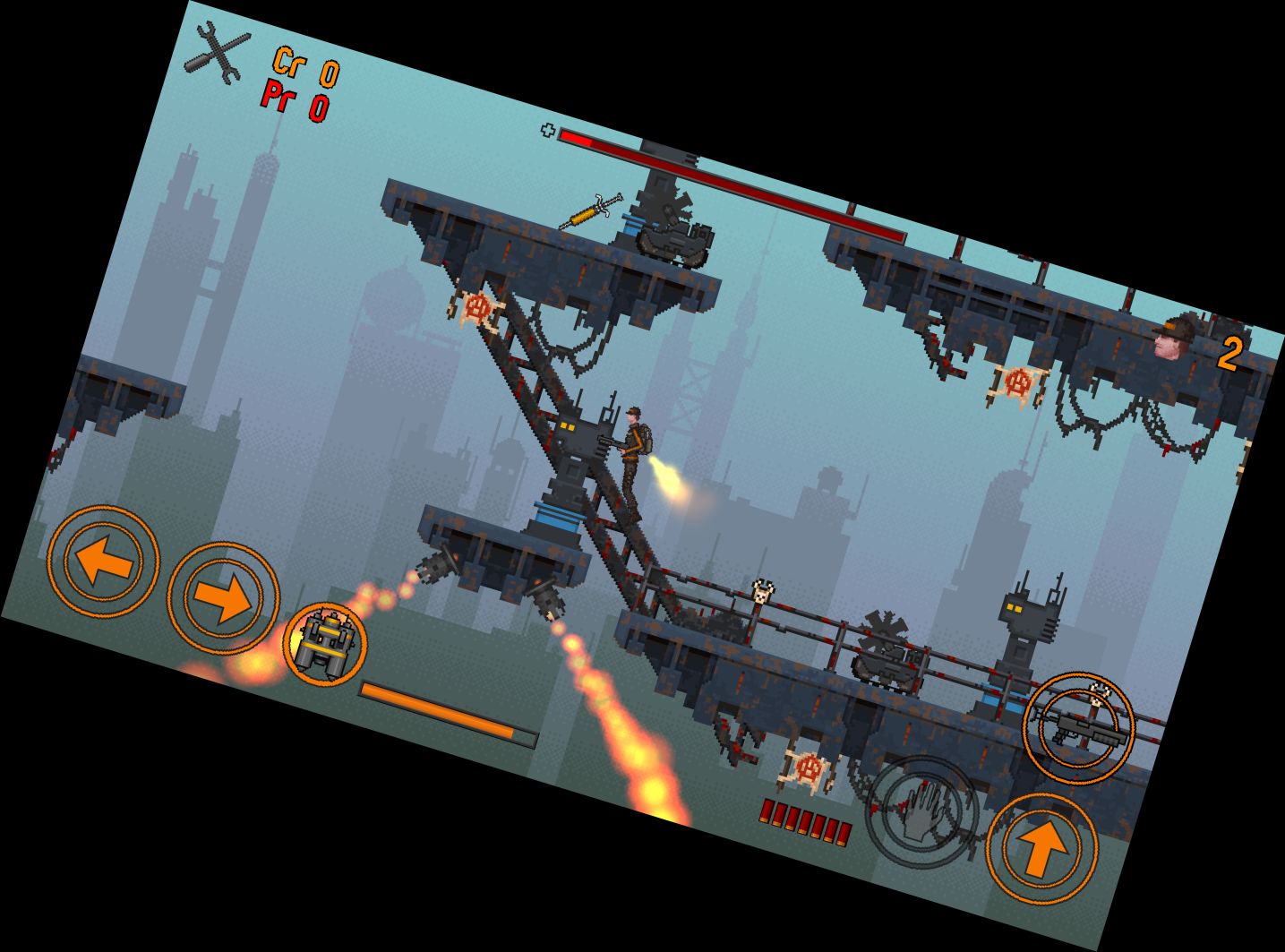 Rutschgang: 2D-Pixel-Platt