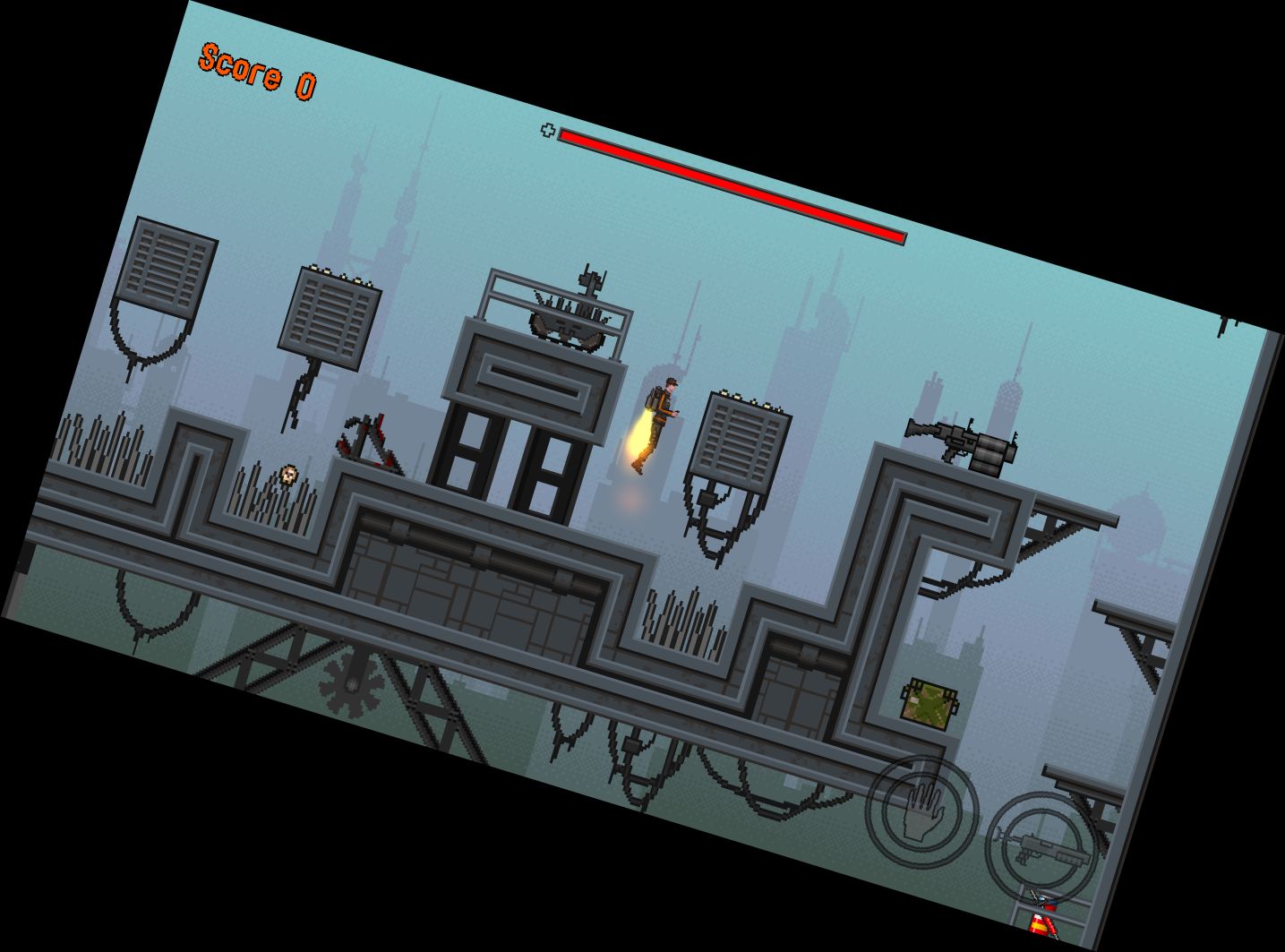 Rutschgang: 2D-Pixel-Platt