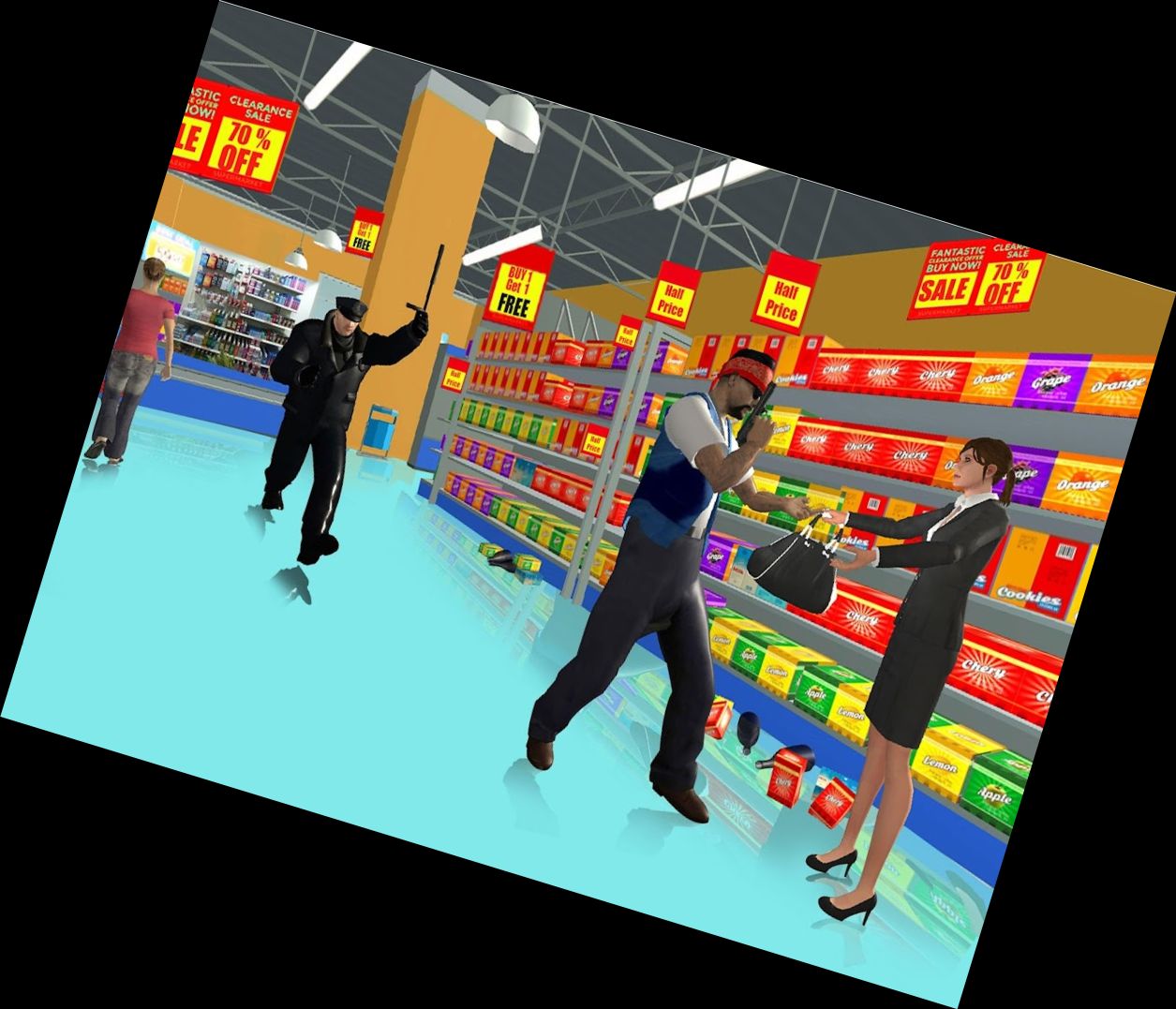 Supermarkt-Raub: Echte Gangs