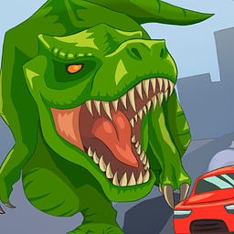 Jurassische Dinosaurier-Stadt-Zerstör