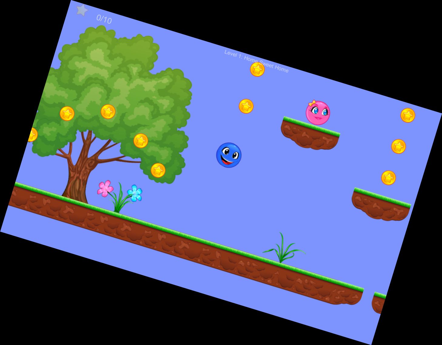 Blaue Kugel und Rosa K