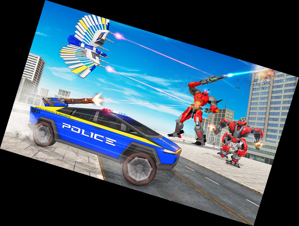 Polizei-Adler-Roboter-Lkw-S