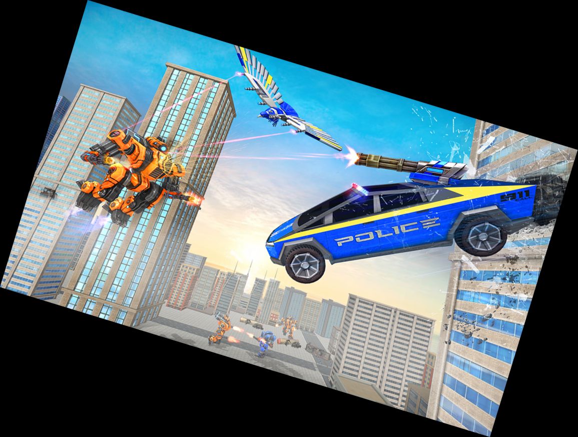 Polizei-Adler-Roboter-Lkw-S