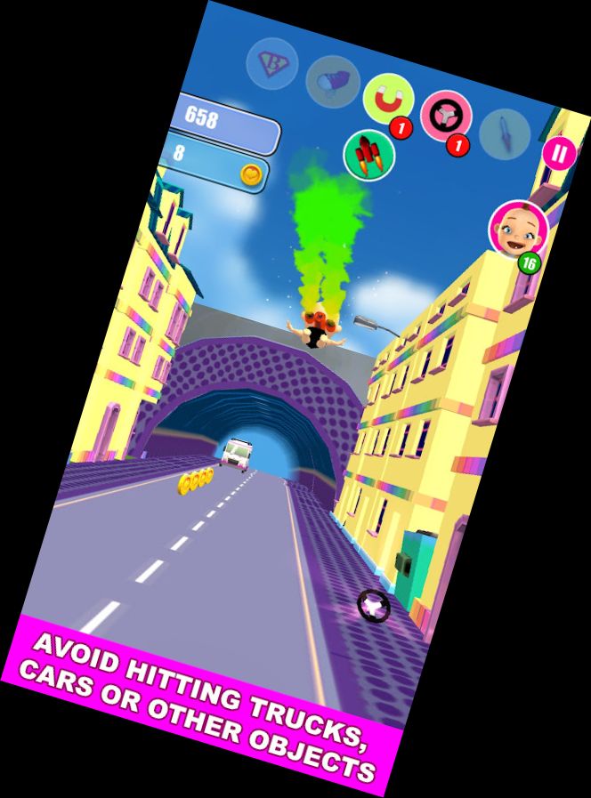 Дитина тікає від няньки