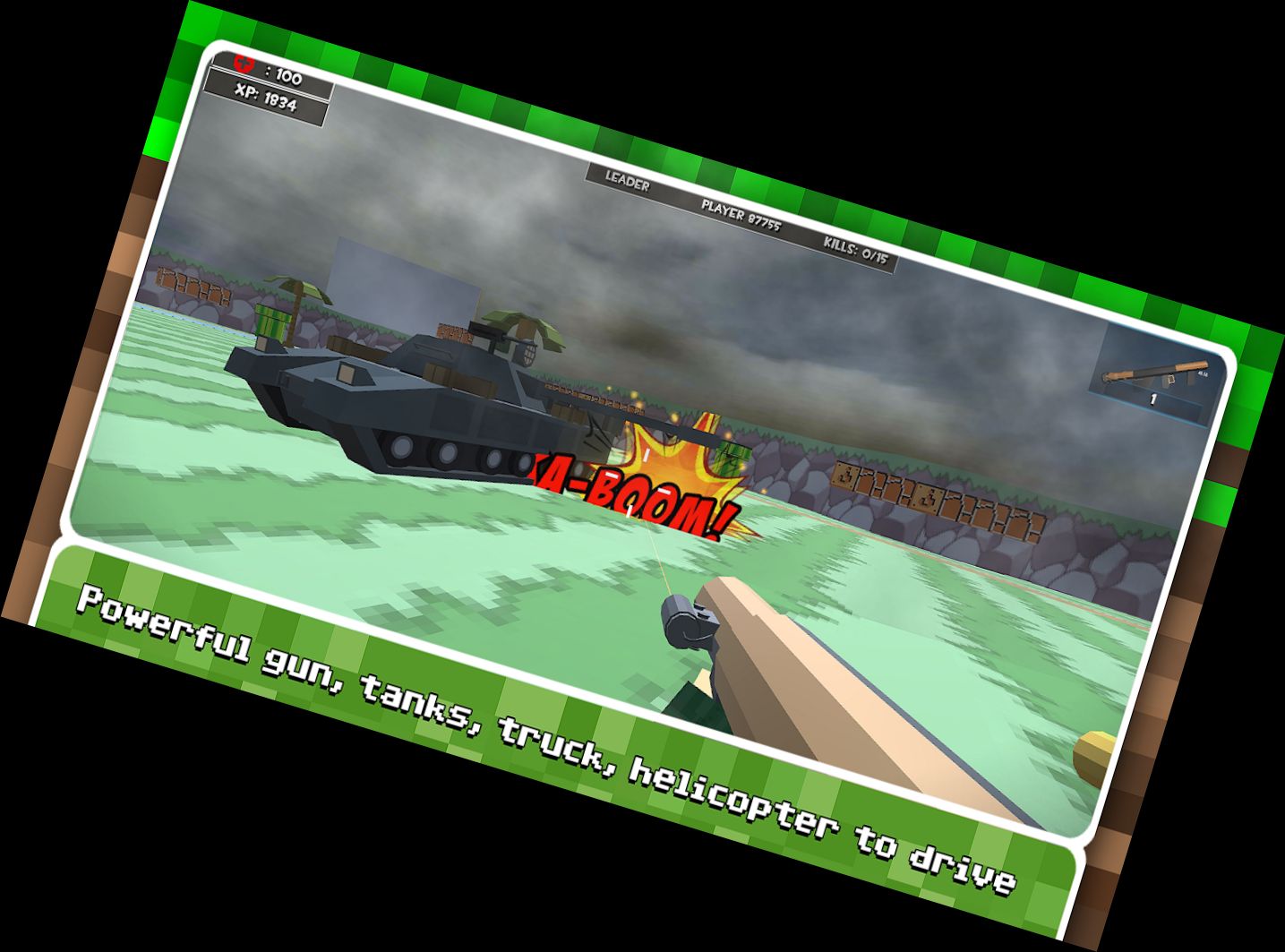 Blockige Kampf Schlag Überleben