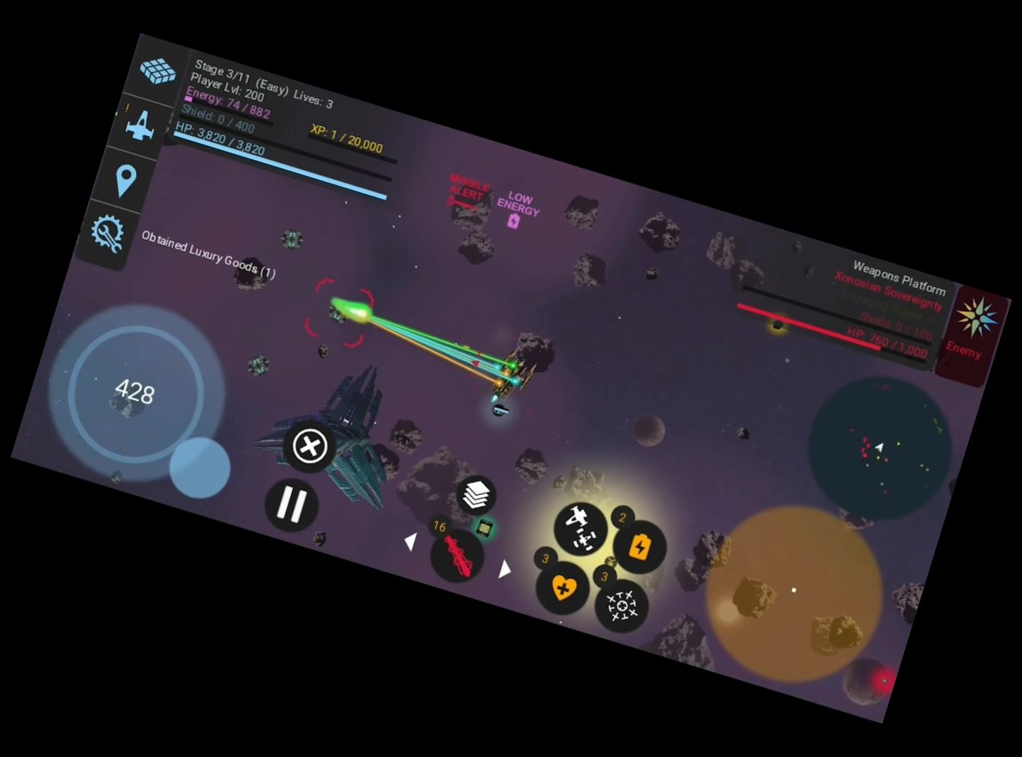 Rogue Blast Galaxia: Weltraum