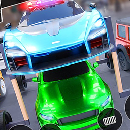 Erhöhtes Polizeiauto