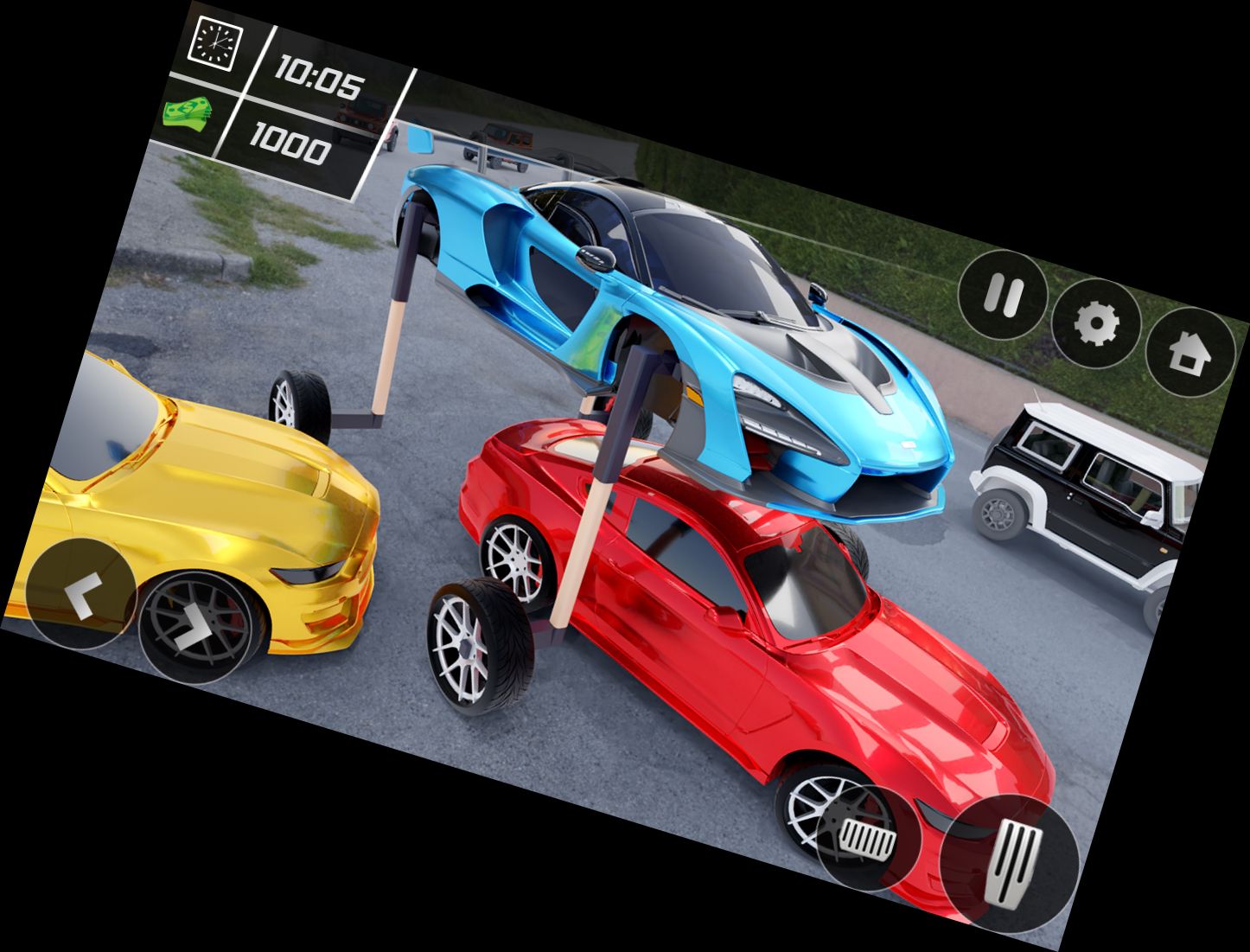 Erhöhtes Polizeiauto