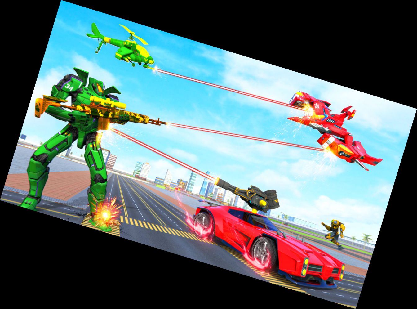 Autoroboter Spiele - Jet Roboter