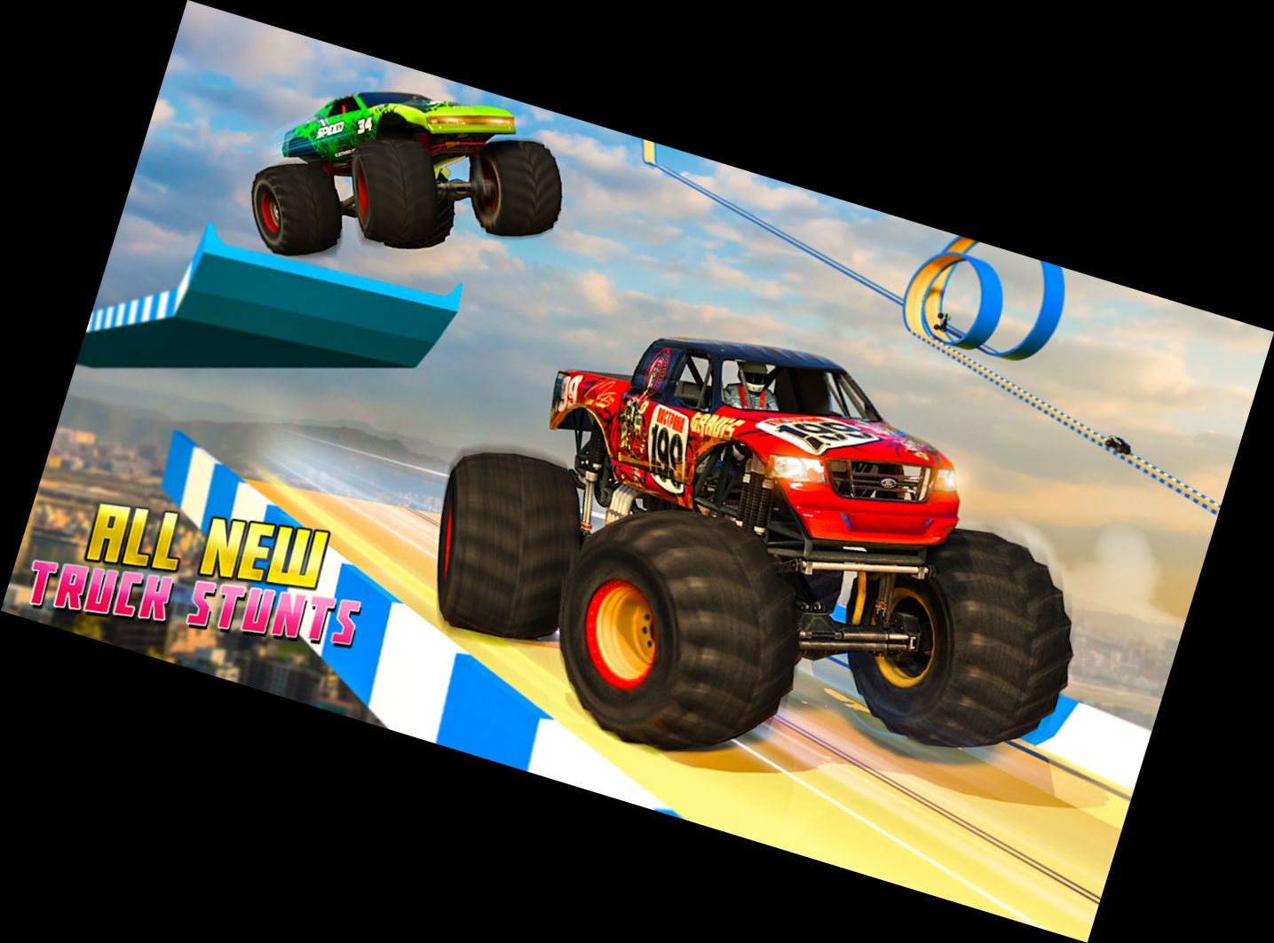 Turbo Truck Racing Stunt Driver Games