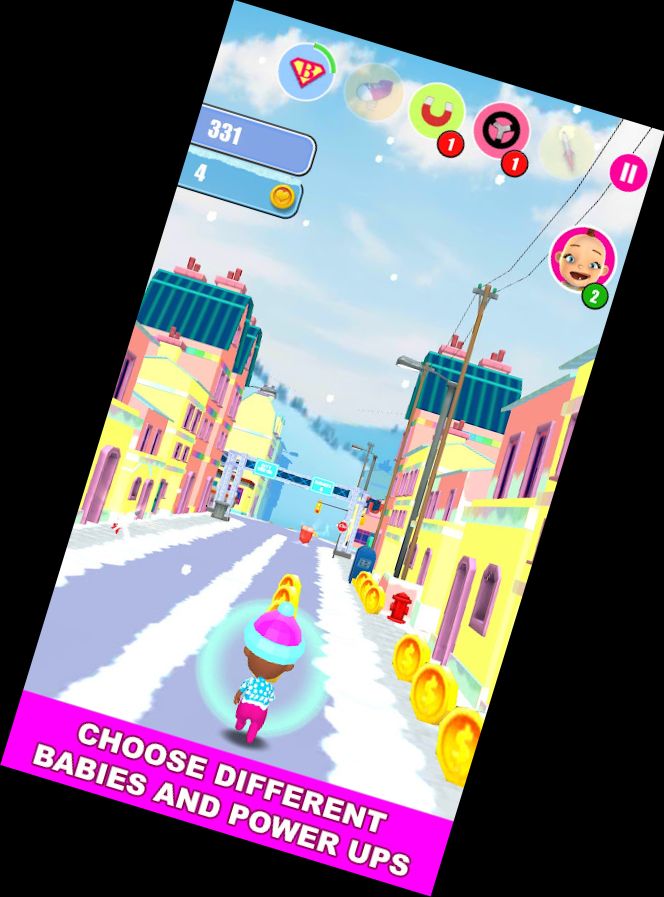 Baby Schnee Lauf - Laufspiel