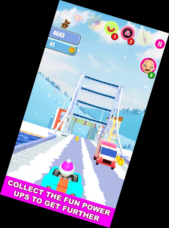 Baby Schnee Lauf - Laufspiel