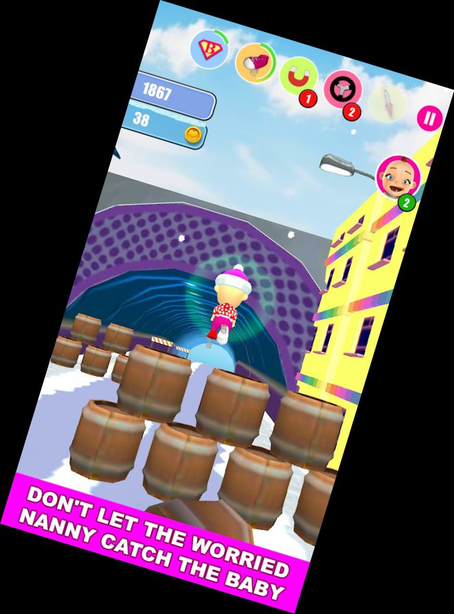 Baby Schnee Lauf - Laufspiel