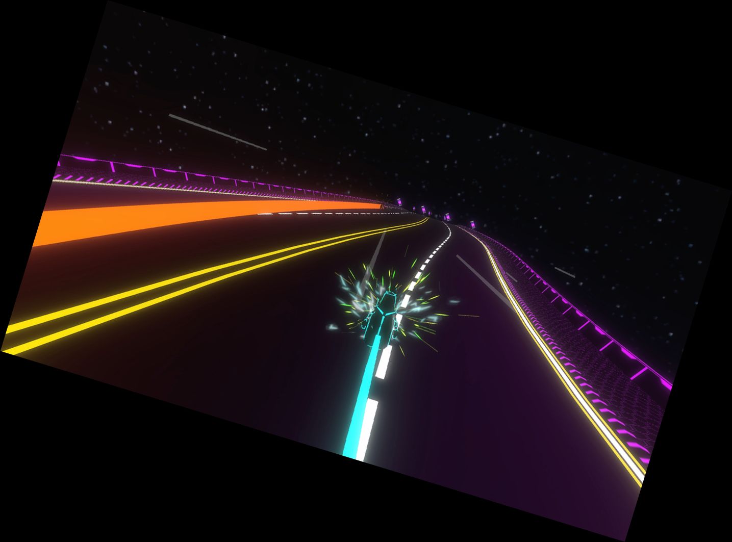 Neon Rennen - Lichtmotorradrennen