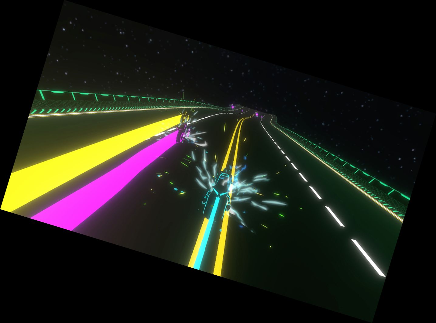 Neon Rennen - Lichtmotorradrennen