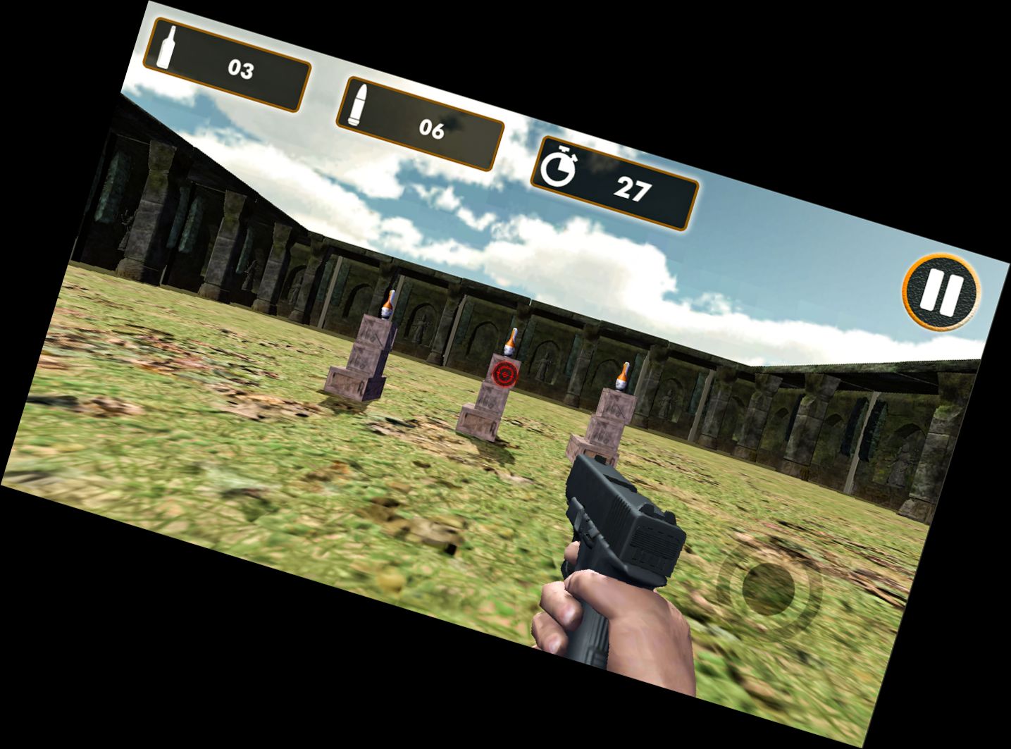 3D Realistic Bottle Shooting Game