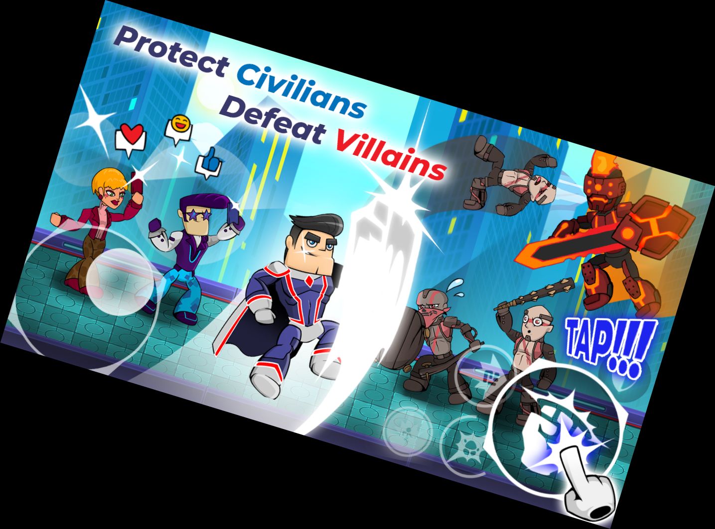 Super Rumble: Held gegen Bösewicht