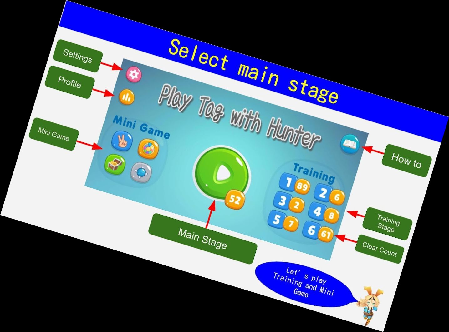 Spiel Fangen mit dem Jä