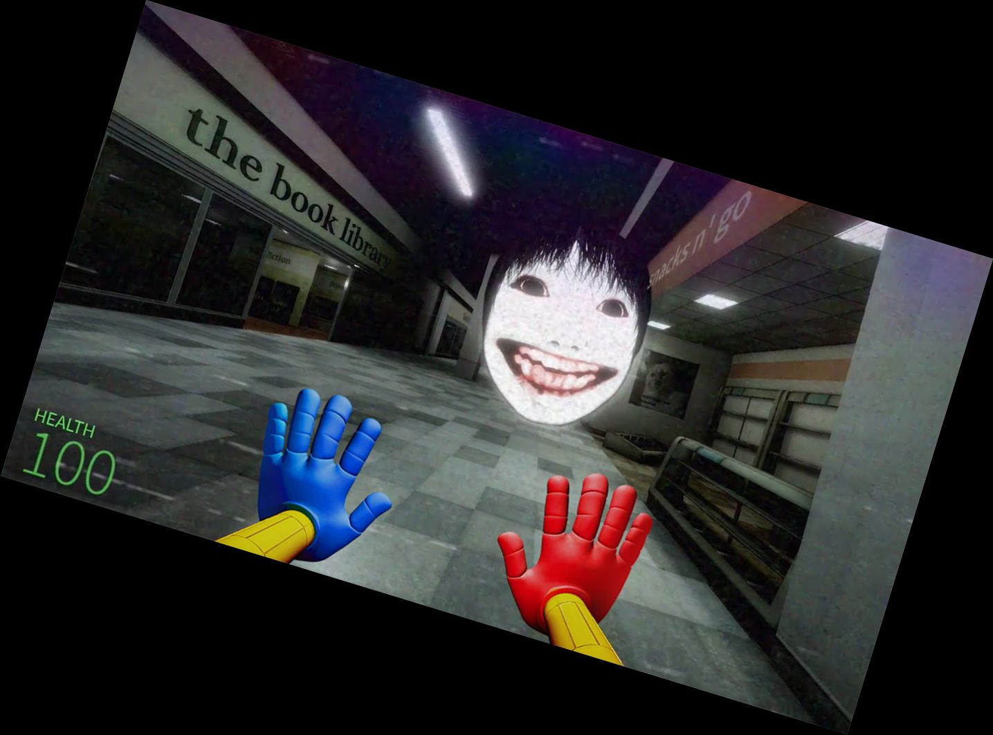 Ужасное лицо в погоне за